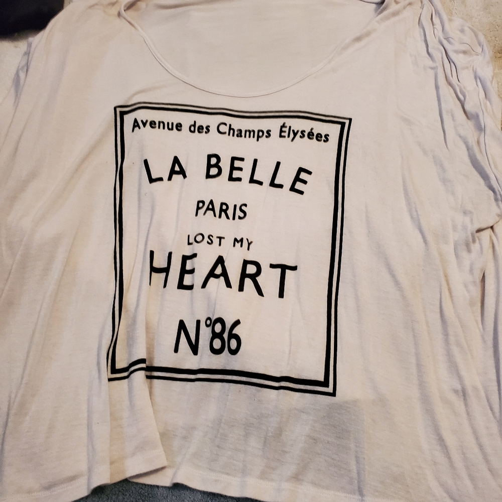 Ladies plunging neckline tshirt